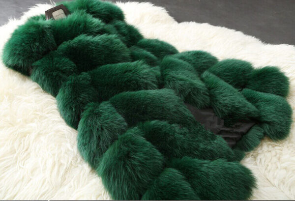 green fur vest