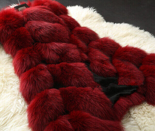 red fur vest