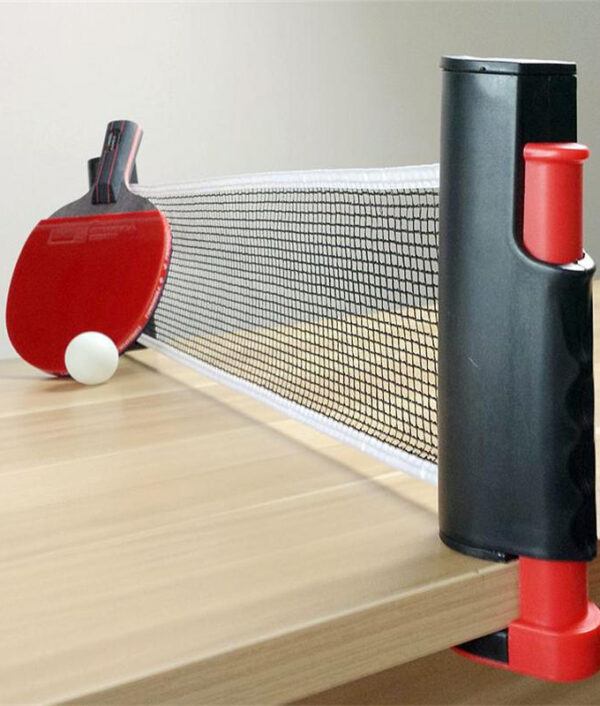 Tennis Net Portable Retractable sing dibukak ing meja