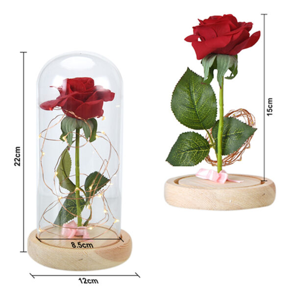 Ljepota-i-zvijer-crvena-ruža-u-staklu-kupola-na-drvenoj podlozi-za-Valentine-9.jpg