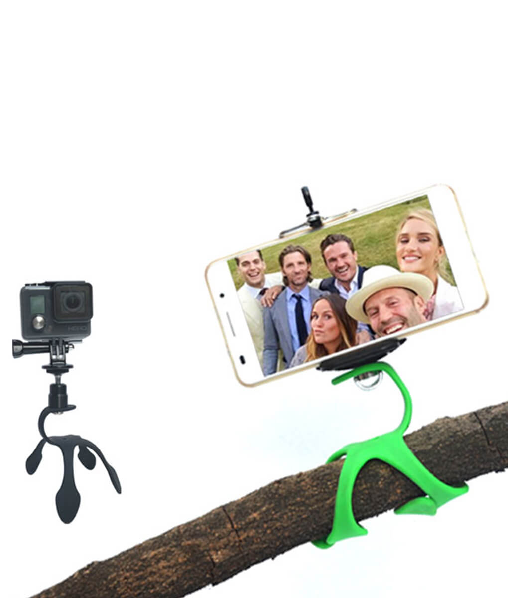 Orange GumbyPod Mini Tripod Portable,Flexible Stand/Holder for Smartphone/GoPro 