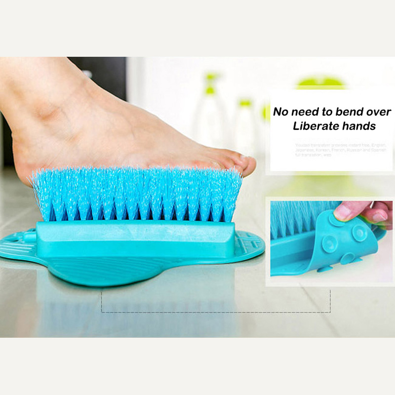 Helping Hand Foot Scrub Brush with Pumice : scrub feet without bending