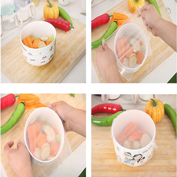 New-4pcs-Multifunctional-Food-New-Keeping-Saran-Wrap-Kitchen-Equipment-Reusable-Silicone-Food-Wraps-Seal-Vacuum-2