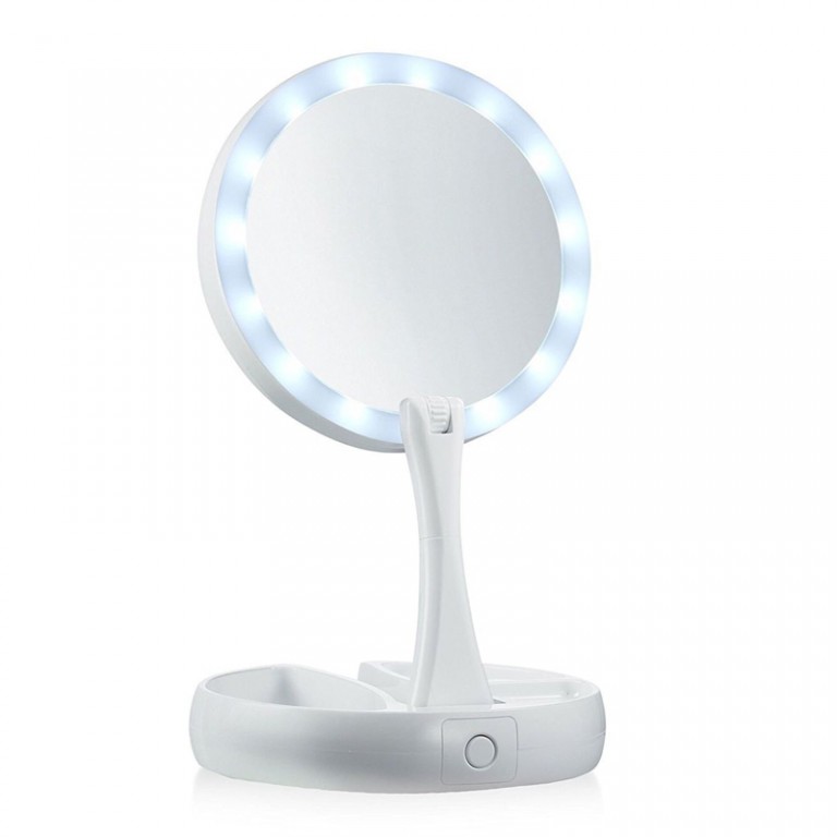 LED Lighted Folding Travel Mirror JOOPZY