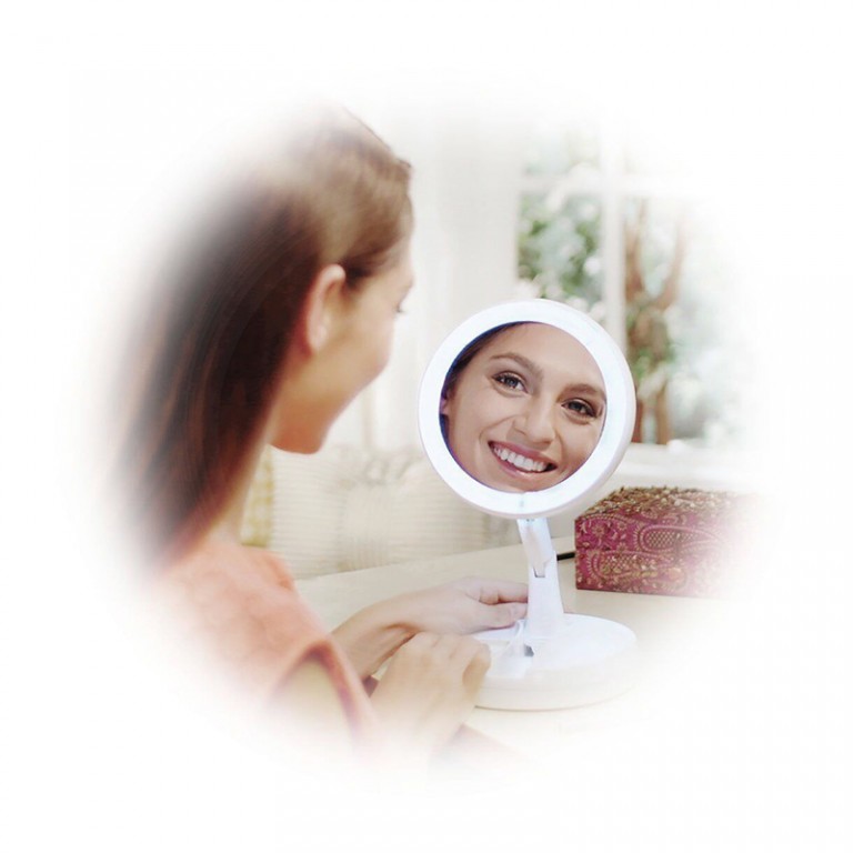 LED Lighted Folding Travel Mirror JOOPZY