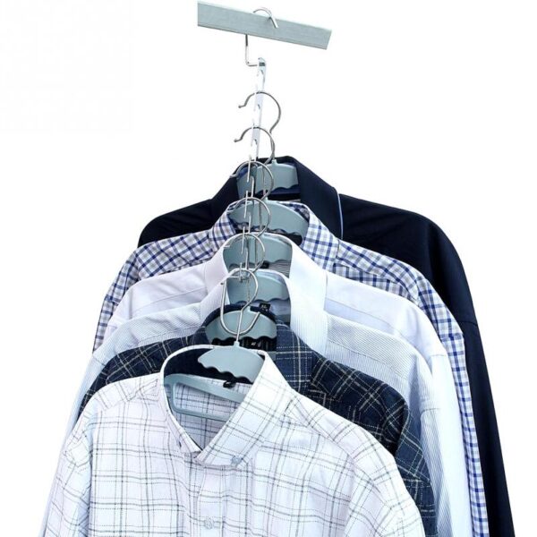 1Pcs-37cm-Multifunctional-Space-Saving-Metal-Hanger-with-Hook-Magic-6-Hole-Clothes-Closet