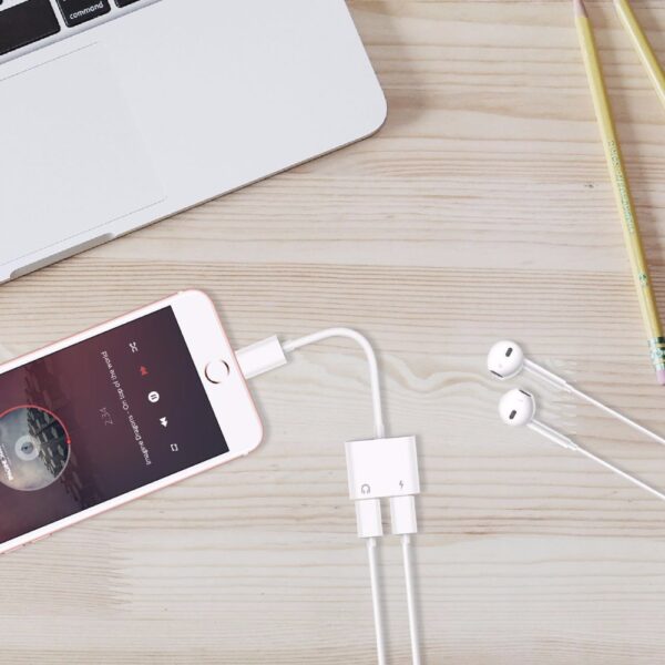 Adaptateur audio double jack pour iPhone-7-8-X-Suppore-iOS-11-Charge-Music-or-Call-5.jpg