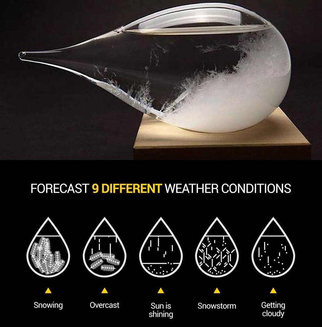 Estaciones Meteorológicas Storm Glass con Forma De Pájaro Escritorio Decorativo Weather Predictor Glass Bottles para Home Office Valentines Gift Storm Glass Weather Forecaster 