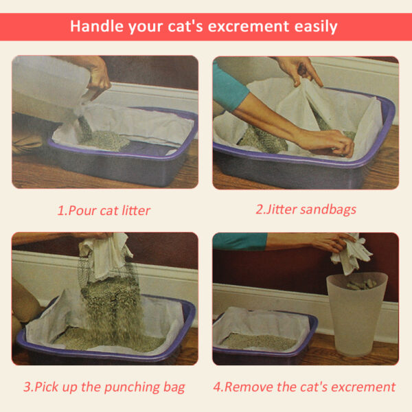 10pcs sortis Reusable Cat-Feces Filter Manus Liberae Cats Sifting Litter-Tray Liners-Elasticae Kitten Hygienic-4.jpg