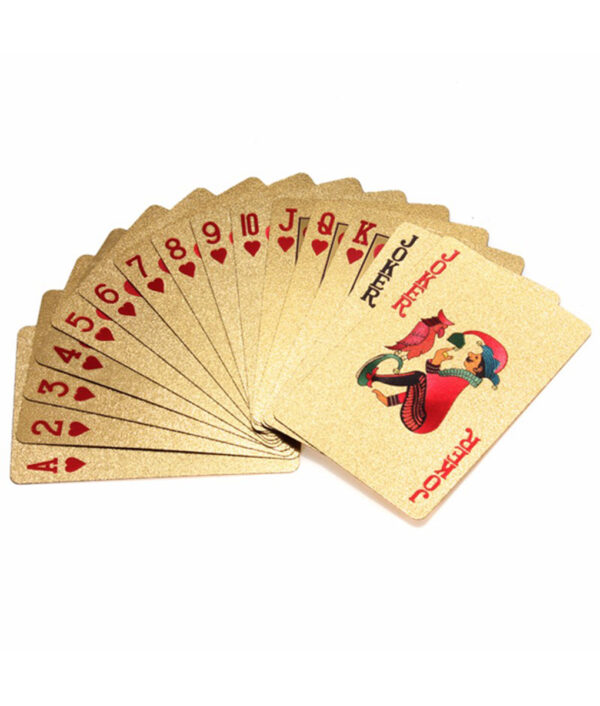 新到货特别不寻常的礼物24K克拉金箔镀金扑克纸牌与木盒3