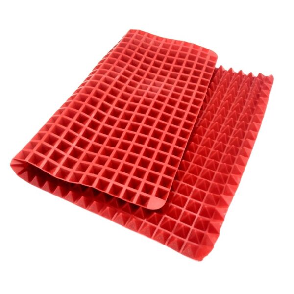 Non-Stick-Heat-Resistant-Raised-Pyramid-Shaped-Silicone-Baking-Roasting-Mats-16-Inches-X-11-5