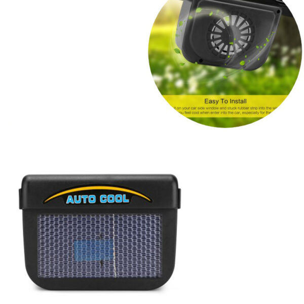 Solar Sun Power Car Auto Air Vent Cool Fan Cooler Ventilation System Radiator #1 