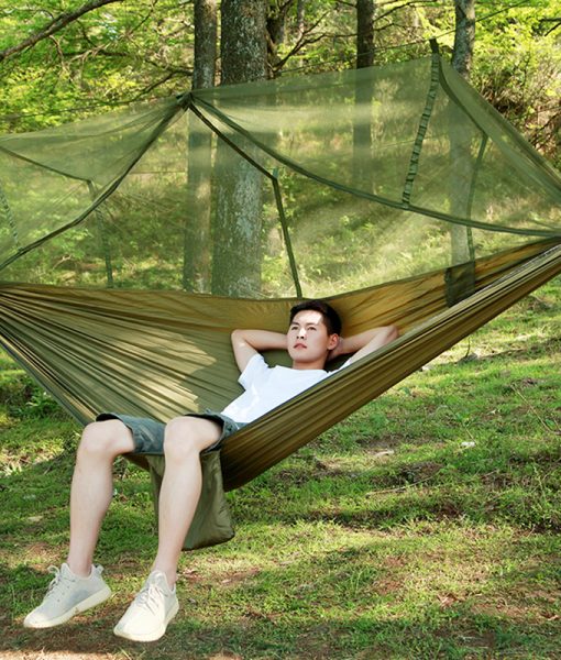 Prijenosna-viseća mreža-padobranska-tkanina-visoke čvrstoće-viseća-krevet-s-mrežom protiv komaraca-za-kampiranje na otvorenom-2-510 × 600