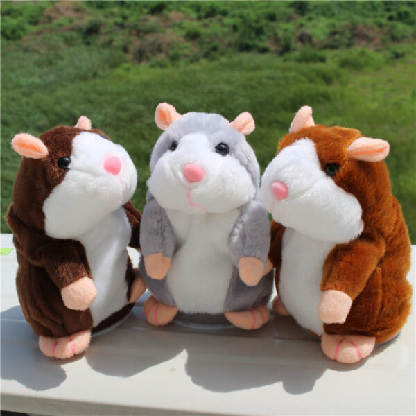 2017 Talking Hamster Mouse Pet Plush Toy Hot Cute Speak Talking Sound Record Hamster Educational Toy