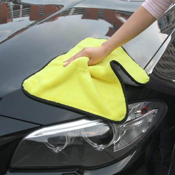45cm x 38cm Super Gibag-on nga Soft Plush Absorbent Microfiber Car Window Glass Cleaning Cloths Kitchen Table 4