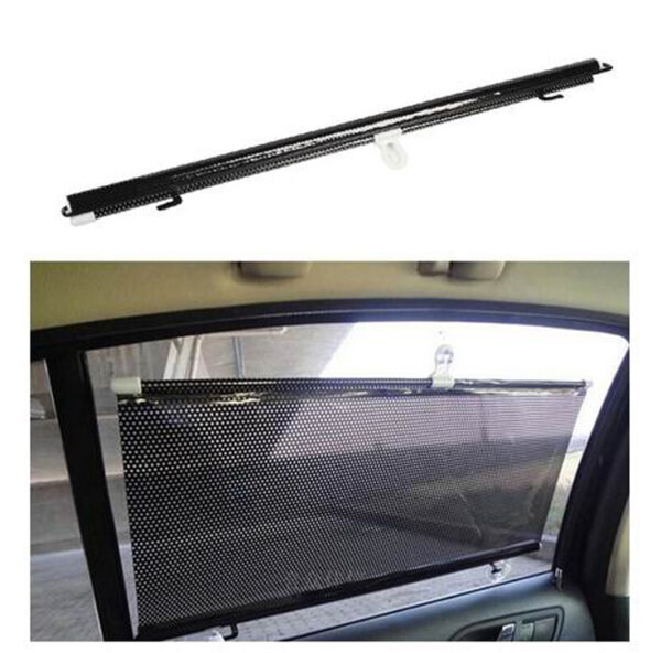 50 58x125cm Foldable Former Block Retractable Protector Car Auto Curtain Rear Side Window Screen Mesh Roller 1