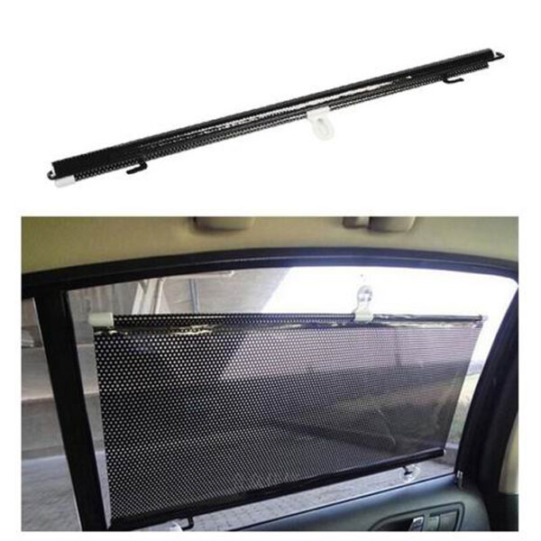 50 58x125cm Foldable Former Block Retractable Protector Car Auto Curtain Rear Side Window Screen Mesh Roller 1