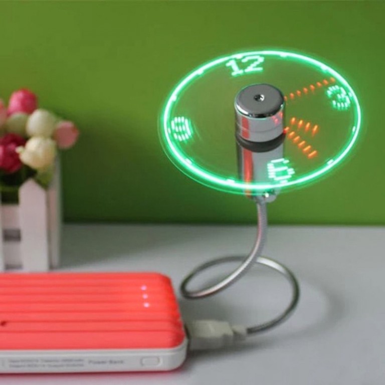 USB Mini Led Fan Clock JOOPZY