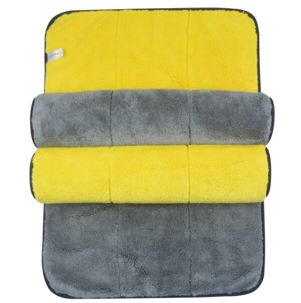 Sinland 2pack 1000gsm 40cmx60cm Plush Microfiber Towel High Quality Super absorbent Dying Car Cleaning Towel double