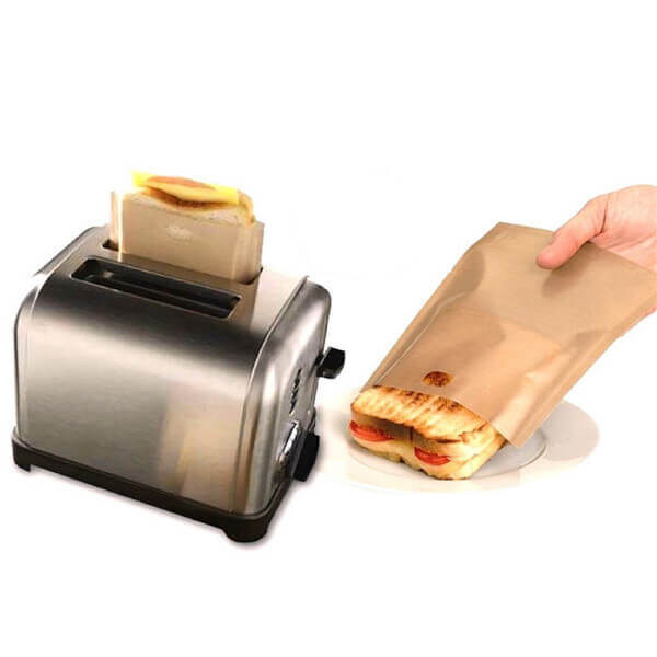 5 pcs set Toaster Bag Non Stick Bread Bag Sandwich Bags Reusable Coated Fiberglass Toast Microwave 9