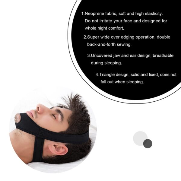 Anti Snoring Strap Anti Snore Stop Snoring Jaw Belt รองรับการนอนหลับสำหรับผู้หญิง Man Care Sleeping 3 1