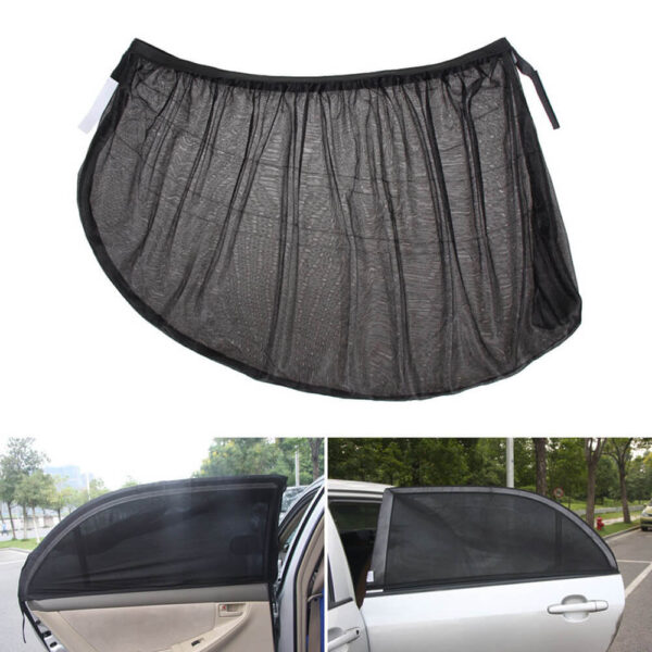 Car Window Sunshade Curtain Sun Protection Black Mesh Sunscreen anti Ultraviolet dust proof anti mosquito Car 4