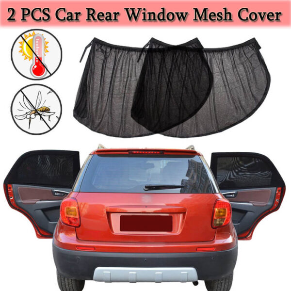 Car Window Sunshade Curtain Sun Protection Black Mesh Sunscreen anti Ultraviolet dust proof anti mosquito Car