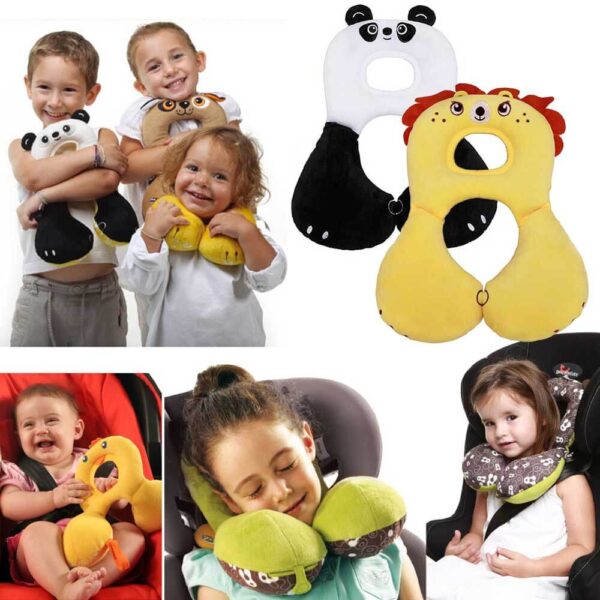 Cartoon Animal 1 4Y Baby Shaping Pillow Infant Car Sleeping Headrest Neck Protection U shaped Pillows 1