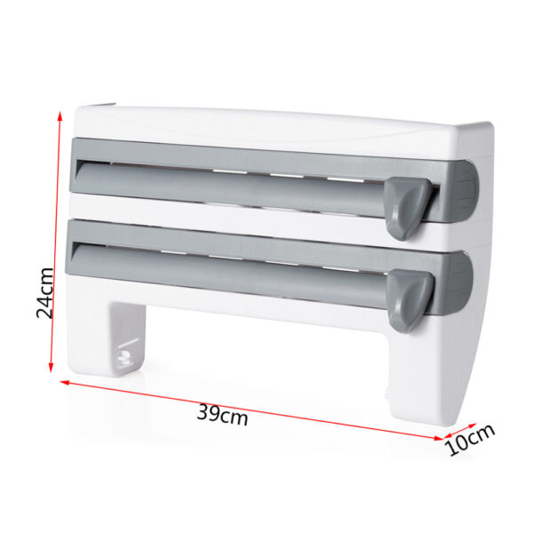 Libre nga Barko gikan sa RU PREUP Home Kitchen Film Sauce Bottle Storage Rack Paper Dispenser Preservative Film 5