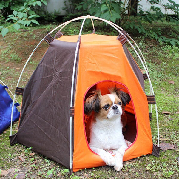 Hoomall 1PC ແມວເຮືອນ ໝາ Portable Foldable Cute Dent Pet Tent Outdoor Indoor Tent For Kitten