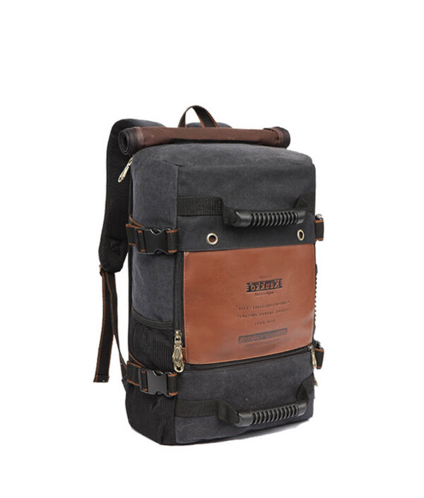 Kaukko Men backpack Canvas Huge Travel School Shoulder Computer Backpacking Functional Versatile Bags Multifunctional Laptop