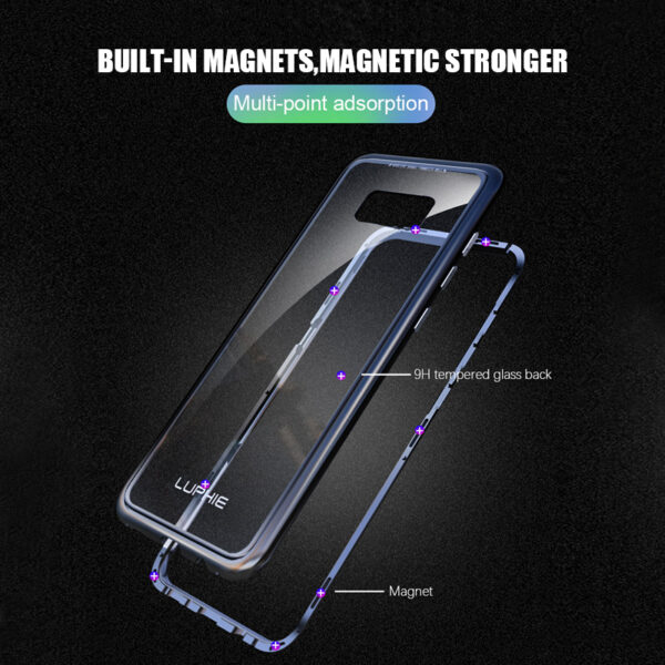 Metal Magnetic Adsorption case for samsung galaxy S8 case S8 Plus Cover S8 coque Luxury Bumper 2