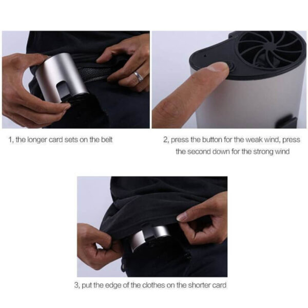 Mobile Air Conditioning Three Generation Cooler USB Waist Fan Cooling Portable Waist Fan 3