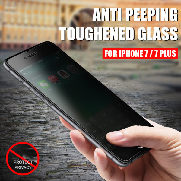 Privacy Protection Film Tempered Glass For iPhone X 10 6 6s 7 8 Plus Screen Protector 1