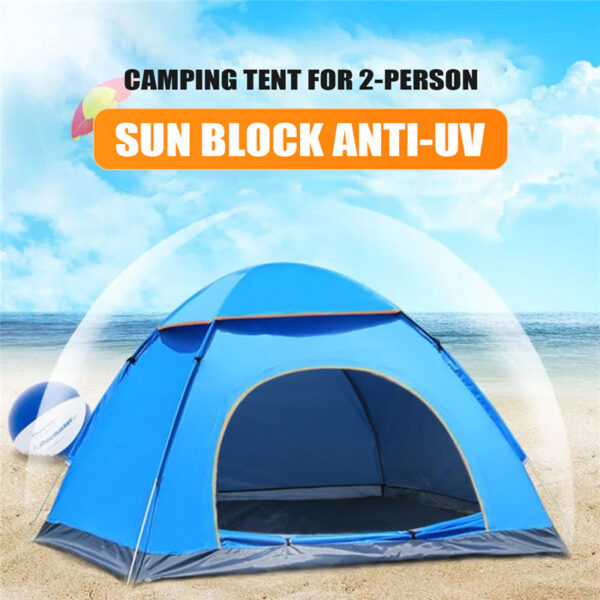 SGODDE Outdoor Portable Waterproof Hiking Camping Tent Anti UV 2 Person Ultralight Folding Tent Pop Up