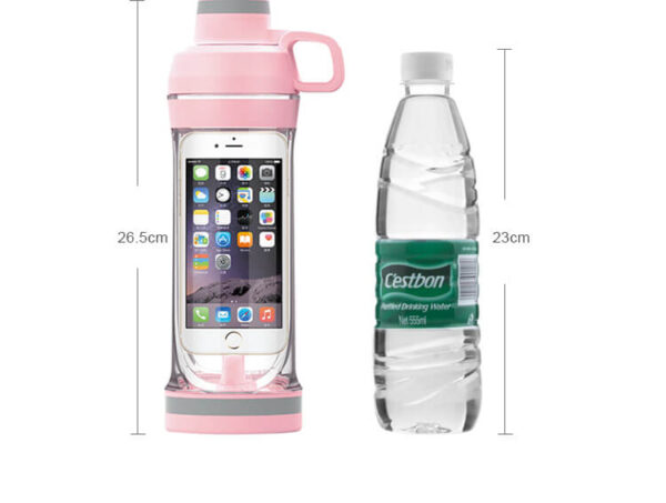 Storager My Water bottle for Iphone Mobile phone 400ML Organizer Drinking Bottles For Water Plastic Leak 4