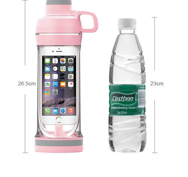 Storager My Water bottle for Iphone Mobile phone 400ML Organizer Drinking Bottles For Water Plastic Leak 4