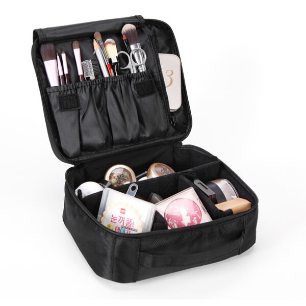 ट्रैवल फैशन वाटरप्रूफ कॉस्मेटिक केस बड़ी क्षमता पोर्टेबल लेडीज प्रोफेशनल मेकअप बैग ऑर्गनाइजर स्टोरेज बैग सूटकेस 3