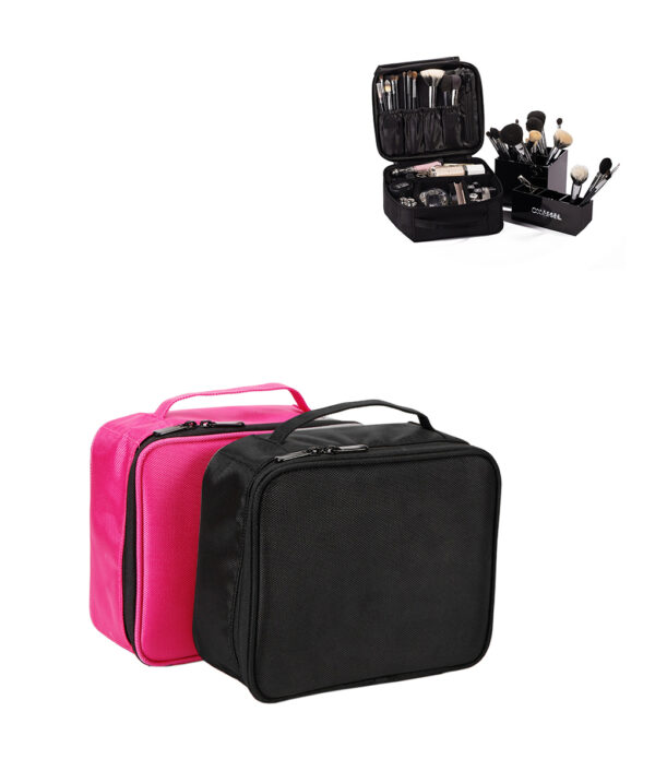 ट्रैवल फैशन वाटरप्रूफ कॉस्मेटिक केस बड़ी क्षमता पोर्टेबल लेडीज प्रोफेशनल मेकअप बैग ऑर्गनाइजर स्टोरेज बैग सूटकेस