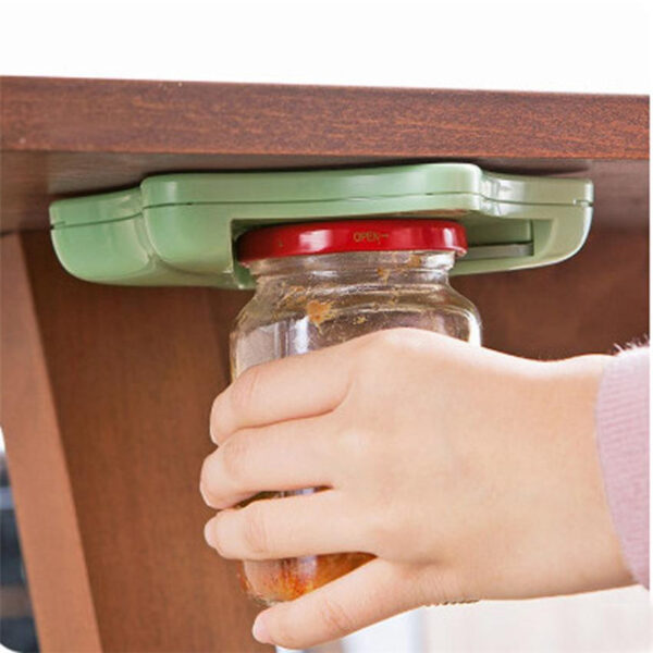 Wall Inbolt Screw Plastic Jar Opener Under Kitchen Cabinet Counter Top Lid Remover Arthritis Pack Fit 2