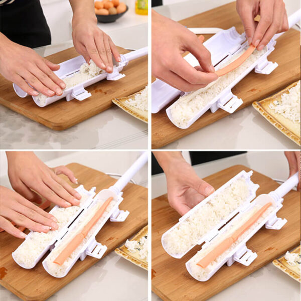 welford Roller Sushi maker Roll Mold Making Kit Sushi Bazooka Rice Meat Vegetables DIY Making Kitchen 5