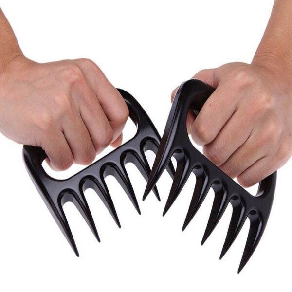 1 PC BBQ Bear Paws Claws Meat Handler Fork Tongs Pull Shred Pork BBQ Shredder P0 4