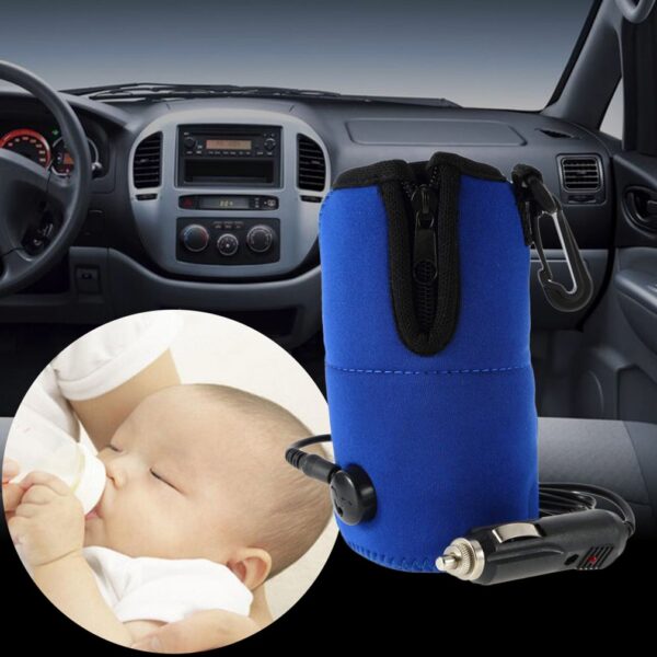 12V Portable DC Car Baby Bottle Warmer Heater Cover Food Milk Travel Cup Covers Safty Bottle 1