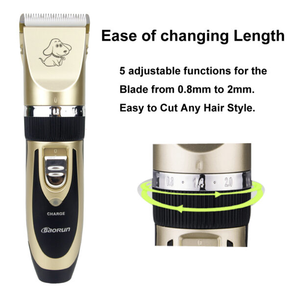 2018 Professionelle Fleeg Kit Nofëllbar Pet Cat Dog Hoer Trimmer Héich Qualitéit Elektresch Clipper Shaver Set 2