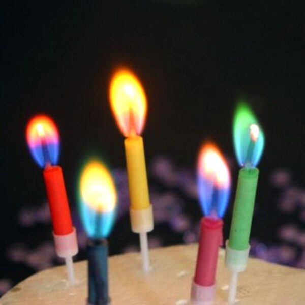 6Pcs Colored Birthday Candles For Cake Safe Flames Party Festivals Home Decorations Color Random 1