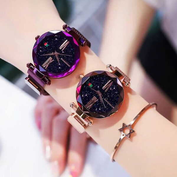 ABORNI 2018 Rose Gold starry sky Women Watches Creative Roman Fashion Quartz Ladies Watch Stainless Steel 1