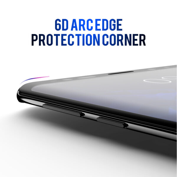 Mbrojtësi i ekranit AZV 6D për xhamin e lakuar të Samsung Galaxy S8 S9 Note8 për Samsung S9 5