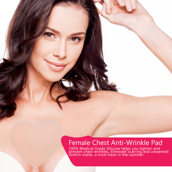 I-Anti Wrinkle Chest Pad Yokuvimbela futhi Iqede Imibimbi 100 Yebanga Le-Silicone Skin Beauty Care Vikela 3