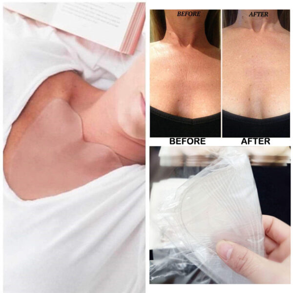 Almohadilla antiengurras para o peito para previr e eliminar engurras, silicona de grao 100, coidado de beleza da pel Protect 4
