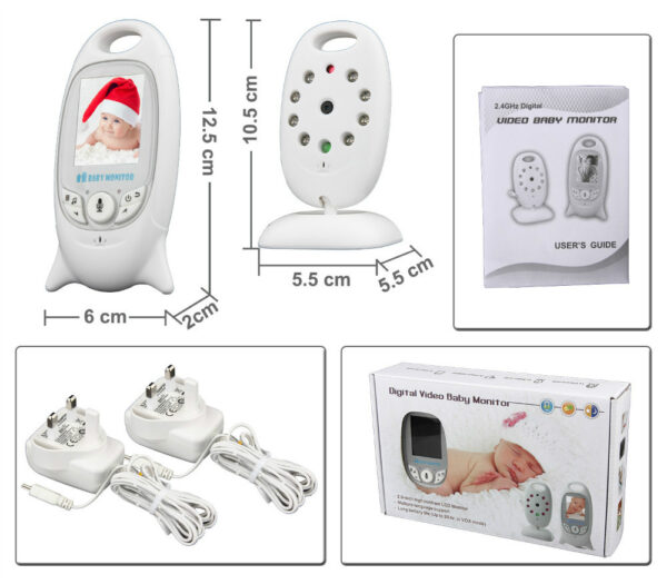 Baby Sleeping Monitor Color Video Wireless with camera baba electronic Security 2 Talk Nigh Vision IR 4